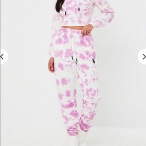 Missguided X Playboy Pink Tie Dye Oversized Sweatpants - Size 8 SKU:351
